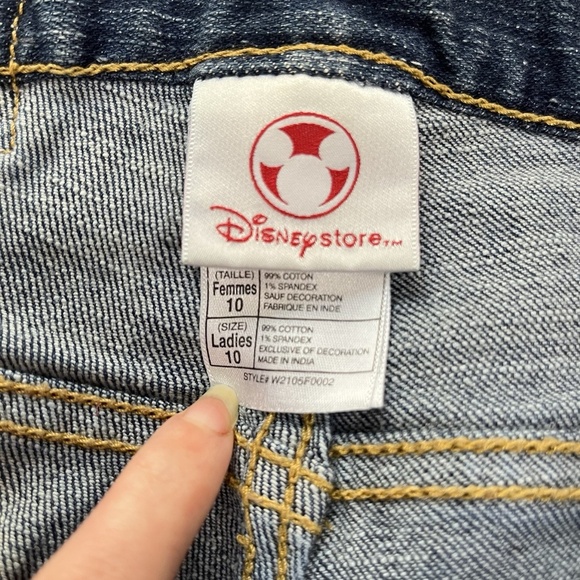 Vintage Disney Minnie Mouse Painted Jeans Womens 10 Blue Mid Rise Distressed - Picture 3 of 16